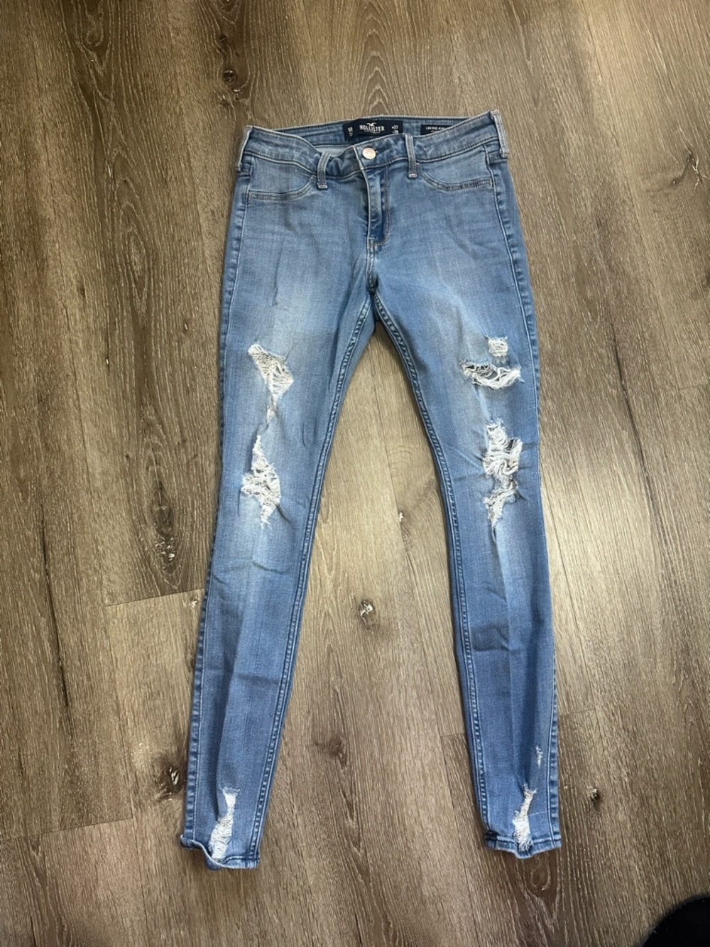 Hollister Light Blue Ripped Skinny Jeans